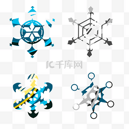 冬日立体雪花图片_冬天圣诞立体雪花