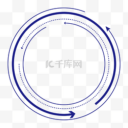 蓝色科技矢量素材图片_科技酷炫旋转箭头