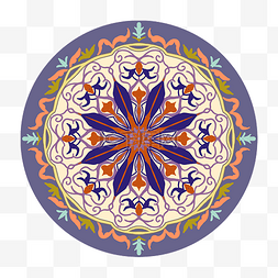 中式古典圆形地毯
