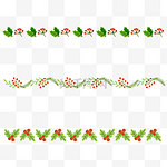 圣诞节植物分割线