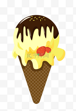 香蕉冰淇淋图片_香蕉冰淇淋卡通小吃