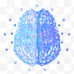 科技智能大脑数据蓝色线框医疗框