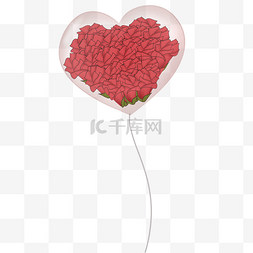 情人节玫瑰花瓣气球