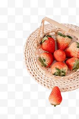 切半草莓图片_鲜甜草莓美味