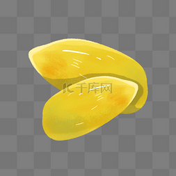 芒果海报素材图片_两个黄色的芒果