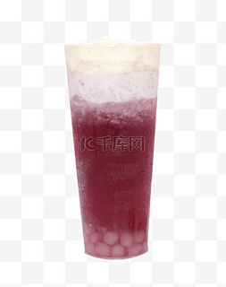 夏天冰凉的芝士葡萄网红冰饮饮料