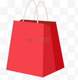 购物袋红色图片_红色购物袋