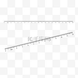 黑色直尺尺子装饰元素