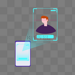 科技感扫描图片_智能科技人脸识别