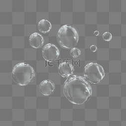 漂浮的白色气泡