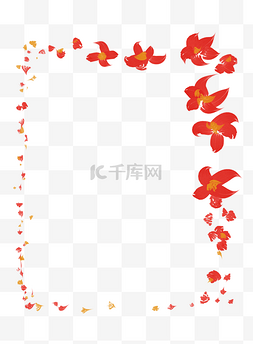 红色温馨温馨图片_红色温馨花边边框
