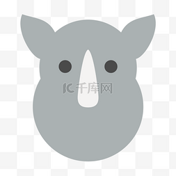 动物犀牛图片_彩色可爱动物犀牛图标