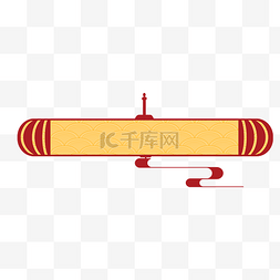 中国风红灯笼标题框