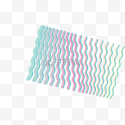 彩色漂浮线条图片_彩色波浪线条