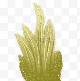 黄色的卡通叶子