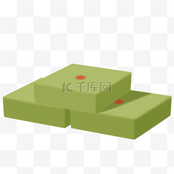 绿色叠起绿豆糕插图