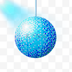 蓝色光线迪斯科球