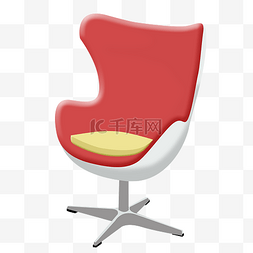转轮图片_红色的椅子装饰插画