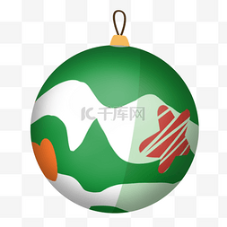方圆结合图片_简单绿色白色结合圣诞球
