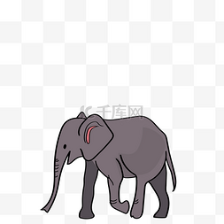 撞车漫画图片_可爱的大象免抠图