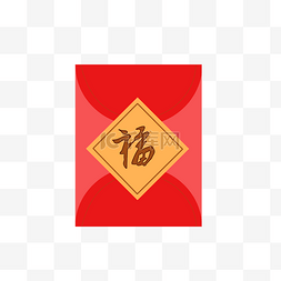 中国风红色红包图片_卡通手绘中国风红色红包插画
