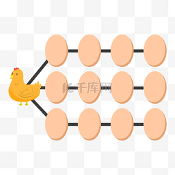 ppt的模板图片_小鸡图案分析图表