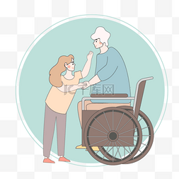 看望女孩图片_international day of disabled persons卡通