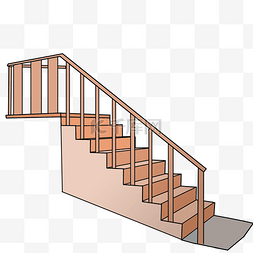 橙色家用楼梯 
