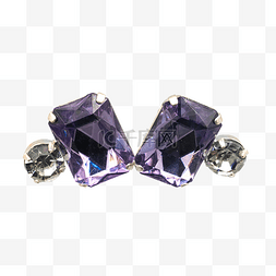 紫色钻石耳钉