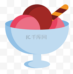 冰淇淋杯甜点雪球