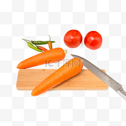 菜板上的蔬菜图片_切菜板上的胡萝卜
