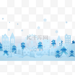 蓝色雪景图片_蓝色雪景