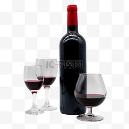 酒杯和酒杯图片_一瓶红酒和酒杯