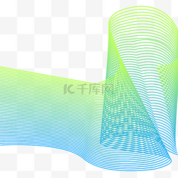 线条流体图片_不规则图形蓝绿