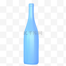一个蓝色的瓶子物品