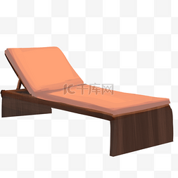 木质时尚布料躺椅