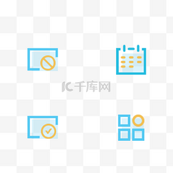 日历app图标图片_互联网金融蓝色银行APP图标