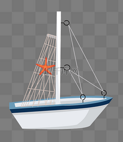 海星旗帜帆船
