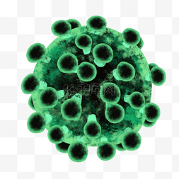 癌症病毒图片_绿色细菌细胞癌症