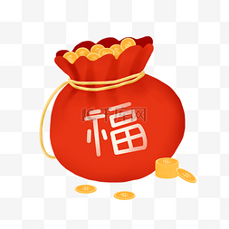 粉色钱袋子图片_金币福袋钱袋子