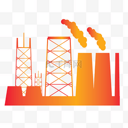 工厂厂房元素图片_工厂建筑剪影