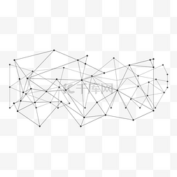 点线几何体图片_科技感灰色抽象点线线条元素