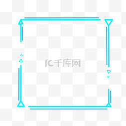 蓝色方形科技边框图片_方形科技边框