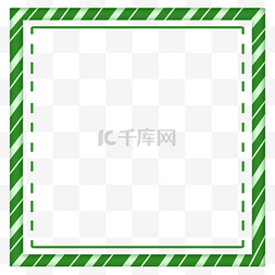 绿色圣诞矩形边框图片_彩条边框绿色