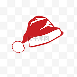 手绘圣诞帽图片_红色的圣诞帽