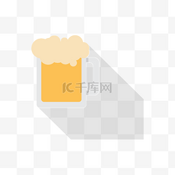 icon图标美食图片_橙色的啤酒免抠图