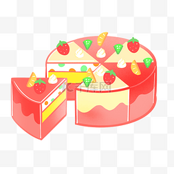 圆形水果蛋糕