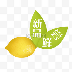 水果图片_写实柠檬水果标签新品尝鲜