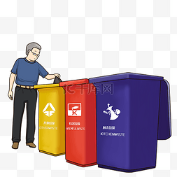 扔垃圾和垃圾桶