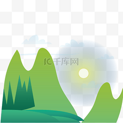 初升太阳图片_早晨初升的太阳免扣图